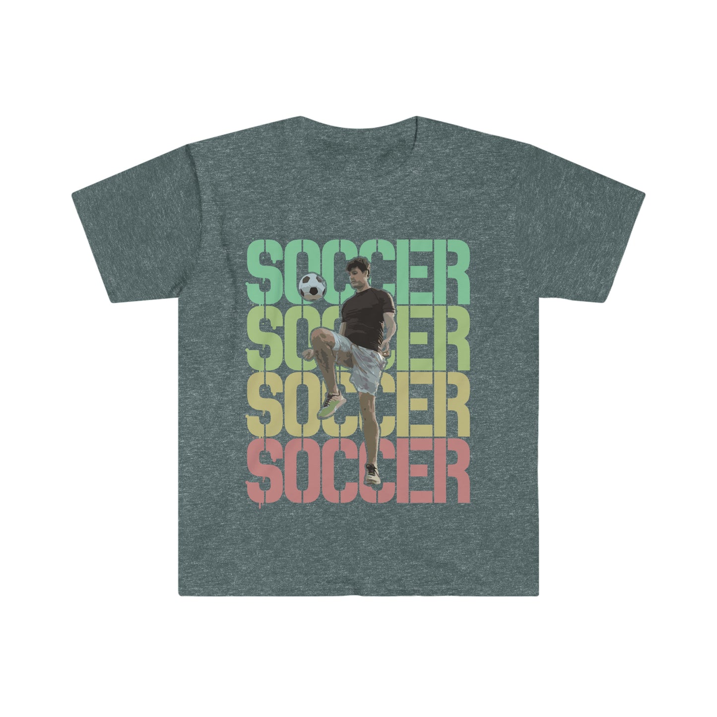 Soccer Soccer Soccer Soccer Unisex Softstyle Soccer T-Shirt