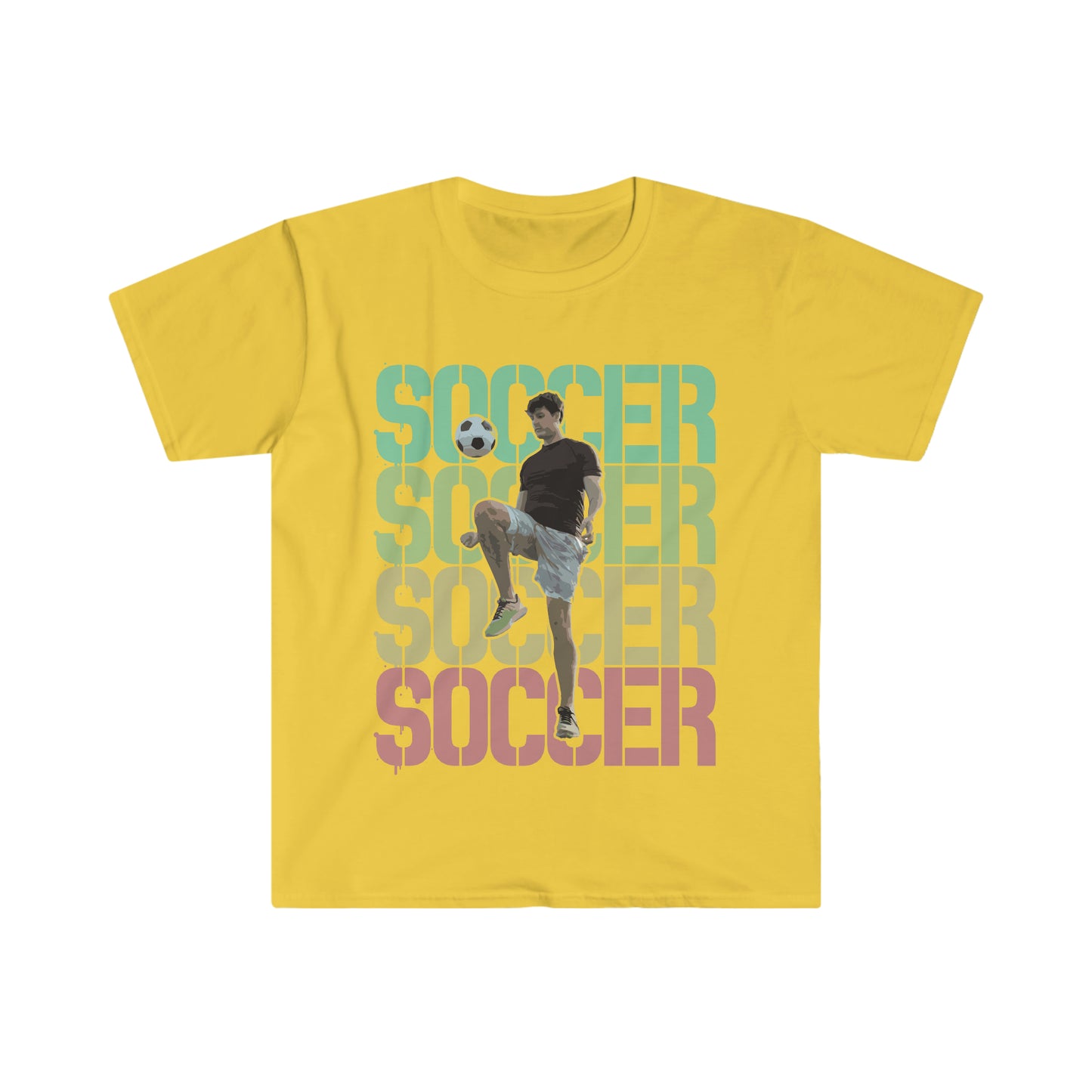 Soccer Soccer Soccer Soccer Unisex Softstyle Soccer T-Shirt